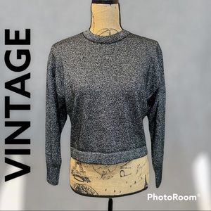 90’s vintage Levi’s black metallic cropped sweater!